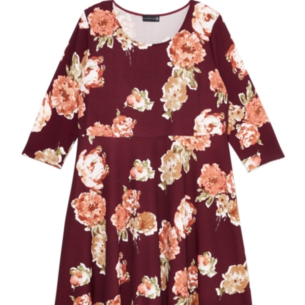 NWT RYAN WYTHE 2X RALEIGH FLORAL FIT & FLARE DRESS